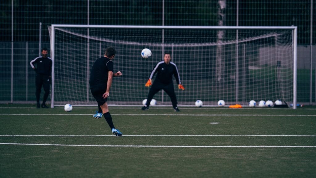 Jugadores de Fútbol Entrenando